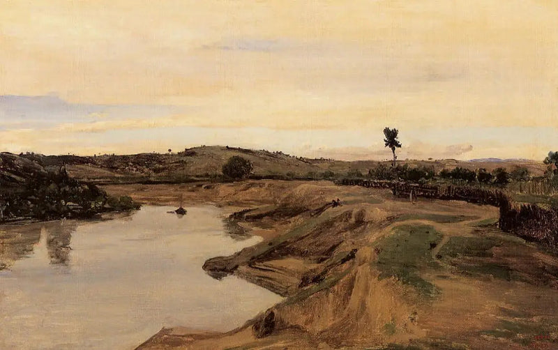 La Promenade di Poussin, campagna di Roma - Jean-Baptiste Camille Corot