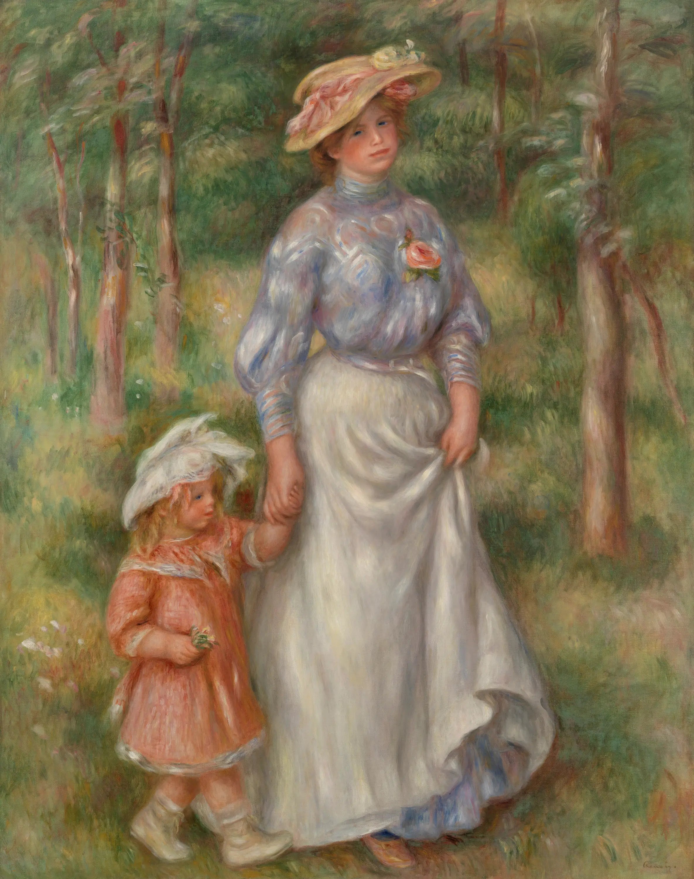 La Promenade - Pierre-Auguste Renoir image 1 copie de tableau peinte à la main