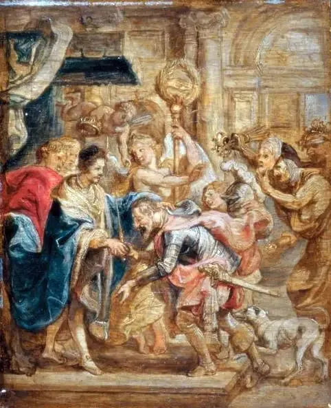 La riconciliazione del re Enrico III e di Enrico di Navarra - Peter Paul Rubens