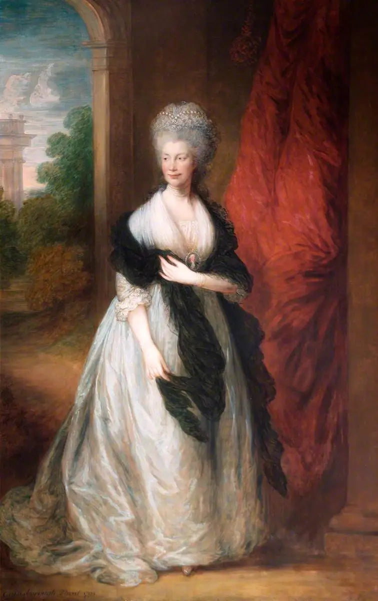 La reine Charlotte (1744–1818) - Thomas Gainsborough image 1 copie de tableau peinte à la main