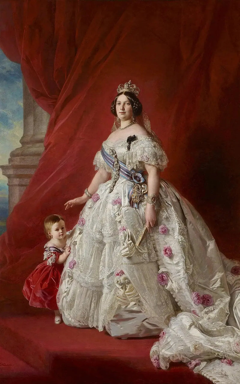 La regina Isabella II con la principessa delle Asturie - Franz Xaver Winterhalter