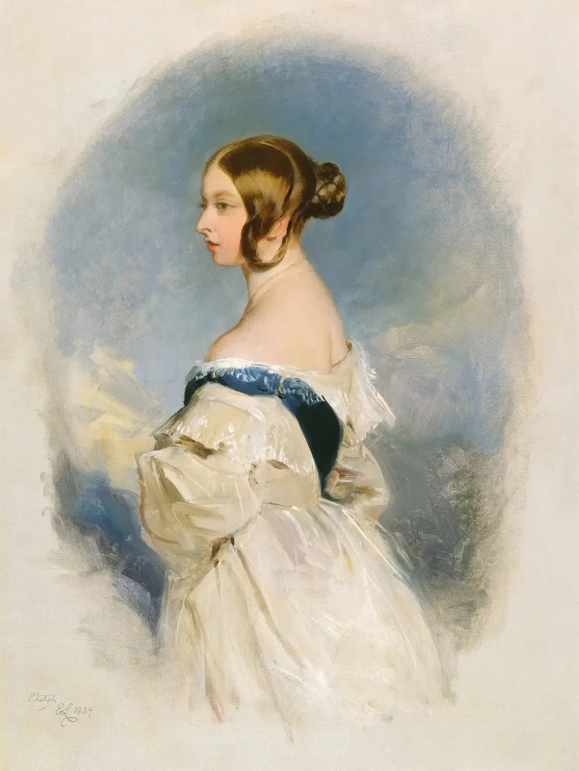 La reine Victoria (1819-1901) - Edwin Henry Landseer image 1 tableau peint à l’huile sur toile