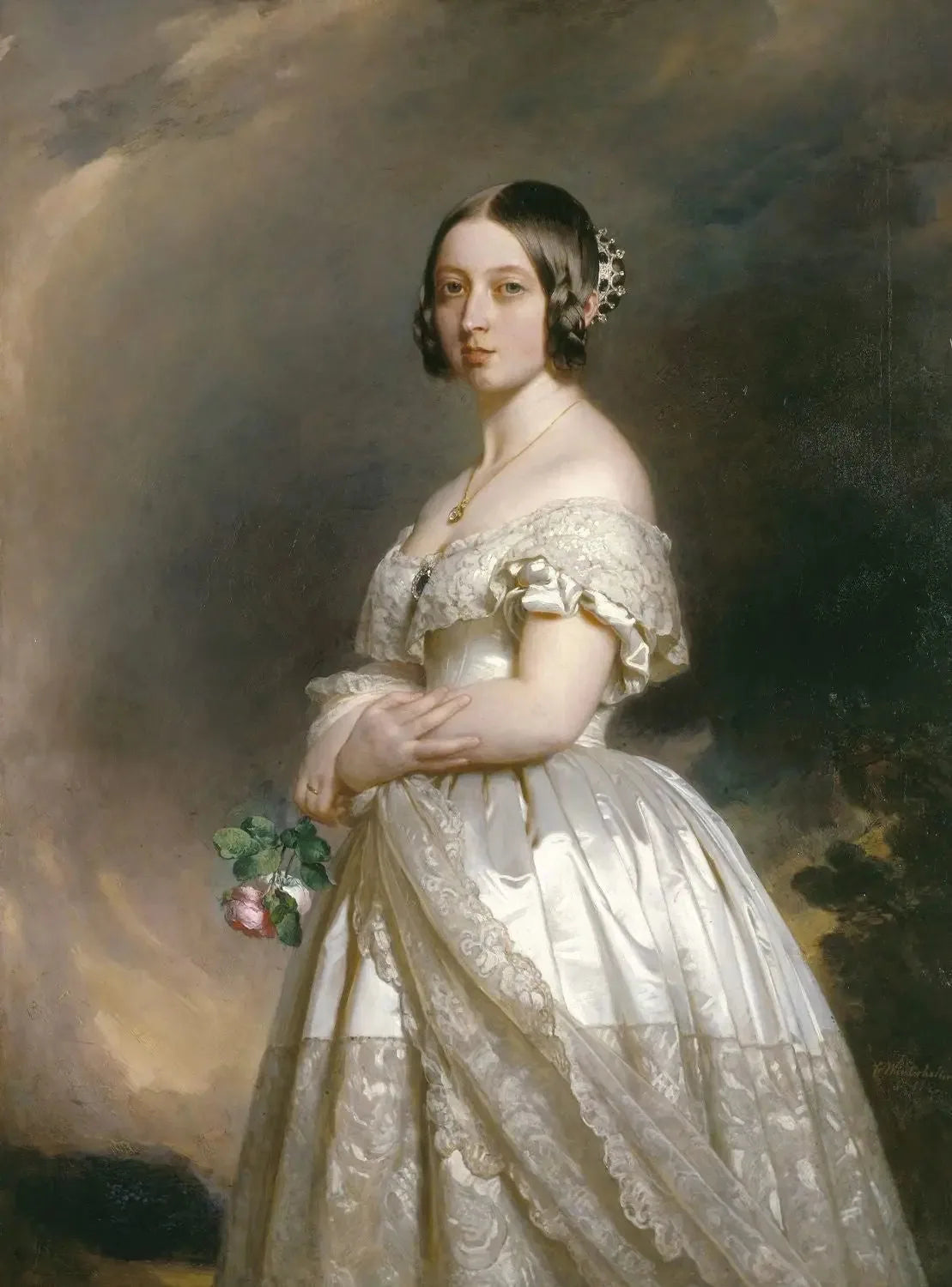 La reine Victoria (1819-1901) - Franz Xaver Winterhalter image 1 reproduction artisanale de tableau