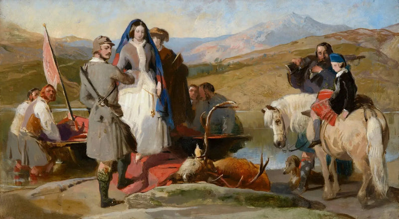 La regina Vittoria débarque au Loch Muick - Edwin Henry Landseer