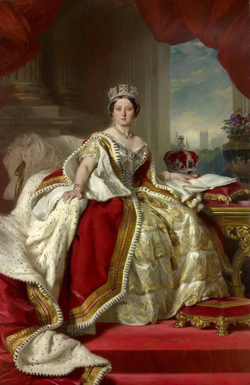 La regina Vittoria in abito da incoronazione - Franz Xaver Winterhalter