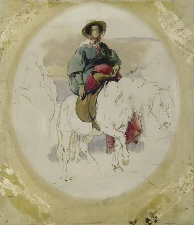 La regina Vittoria su un pony delle Highlands - Edwin Henry Landseer