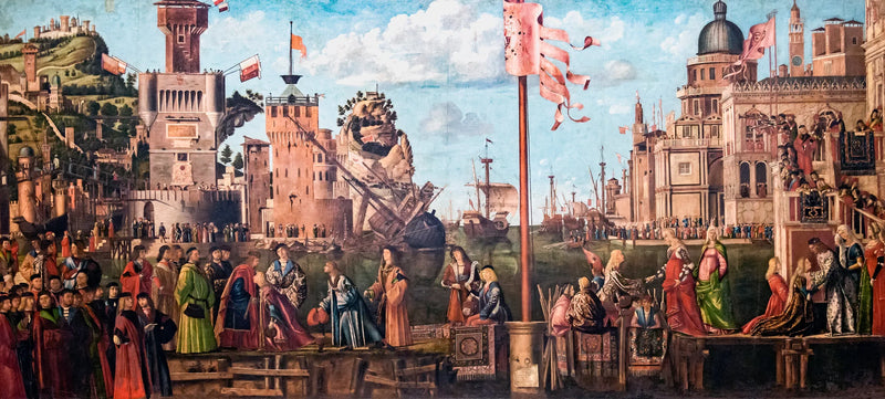 La Rencontre des fiancés e il partenza dei pellegrini - Vittore Carpaccio