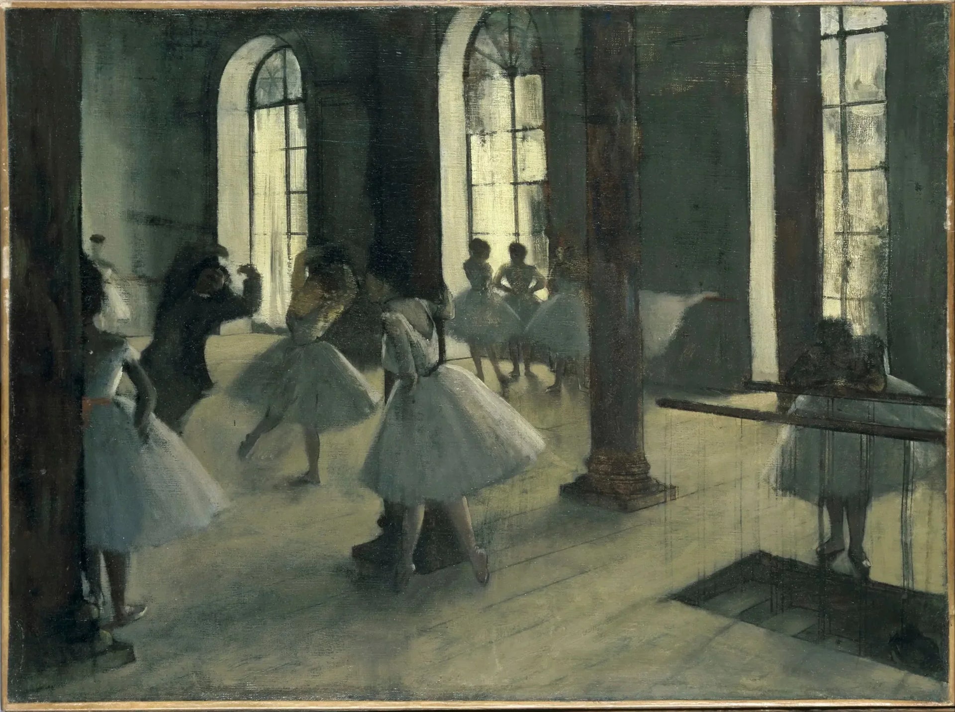 La Répétition au foyer de la danse - Edgar Degas image 1 reproduction de peinture à l’huile