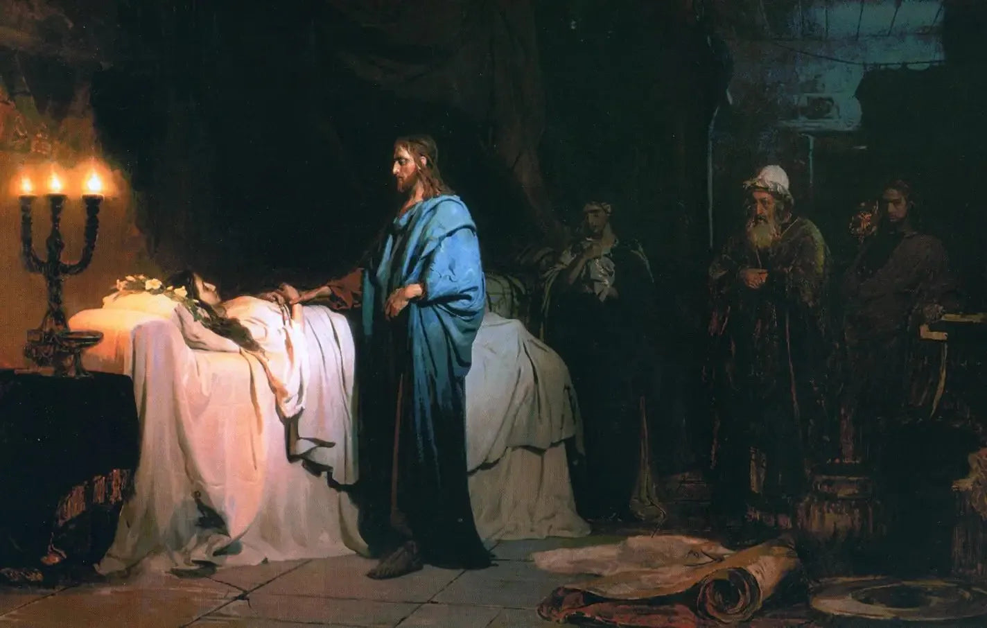 La résurrection de la fille de Jaïrus - Ilya Repin image 1 copie de tableau peinte à la main