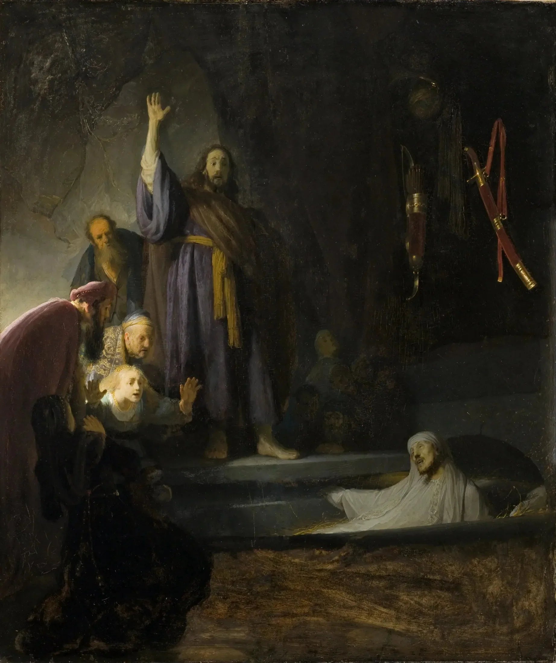 La Résurrection de Lazare - Rembrandt image 1 copie peinte à la main à l’huile