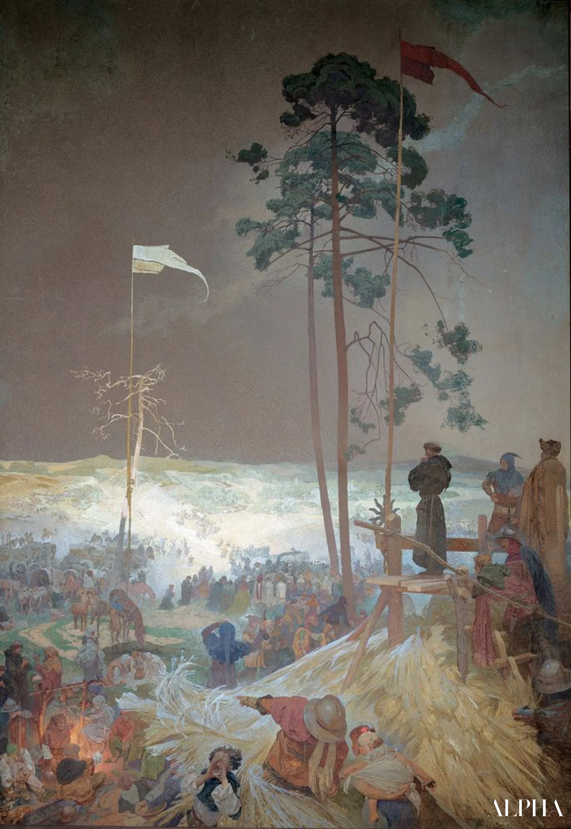 La réunion à Krizkach - Mucha - Reproductions de tableaux et peintures haut de gamme