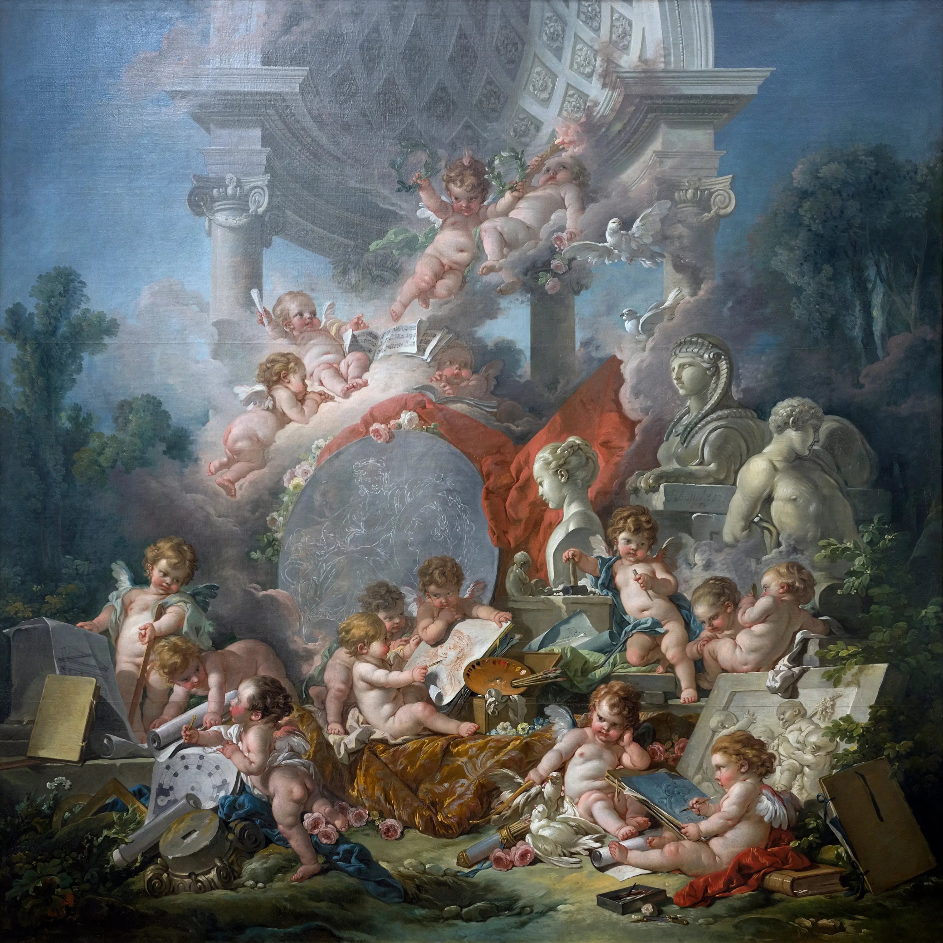 La Réunion des Arts - François Boucher - Alpha Reproduction