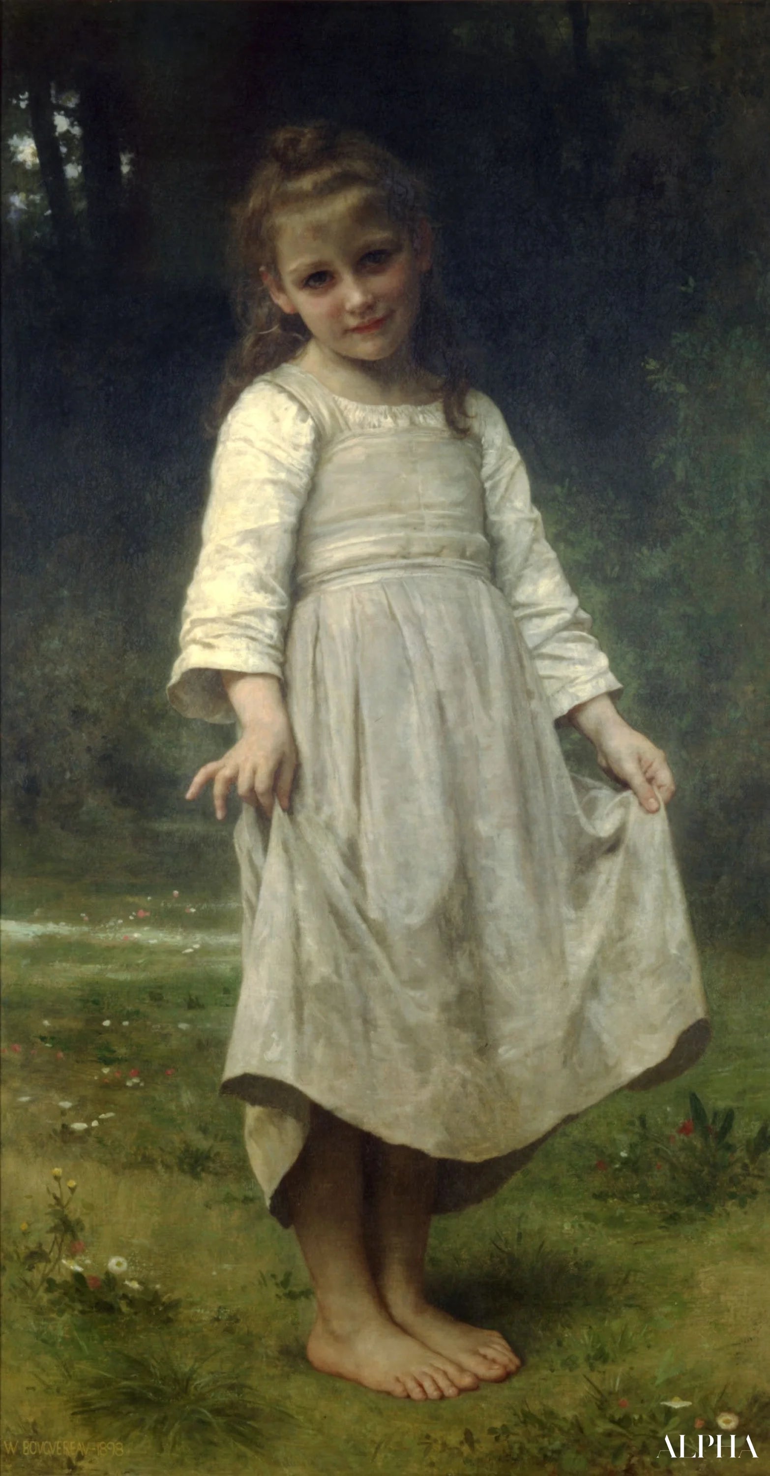 La riverenza - William Bouguereau - Riproduzioni di quadri e dipinti di alta gamma