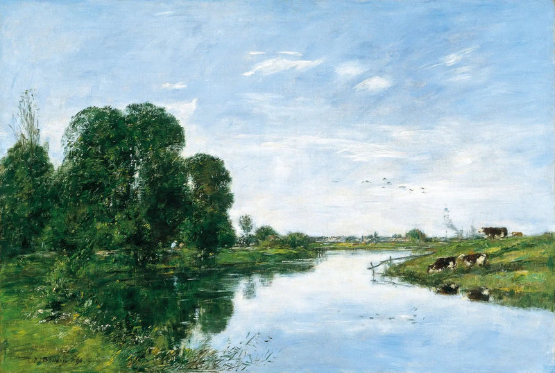 Il fiume Touques a Saint-Arnoult - Eugène Boudin