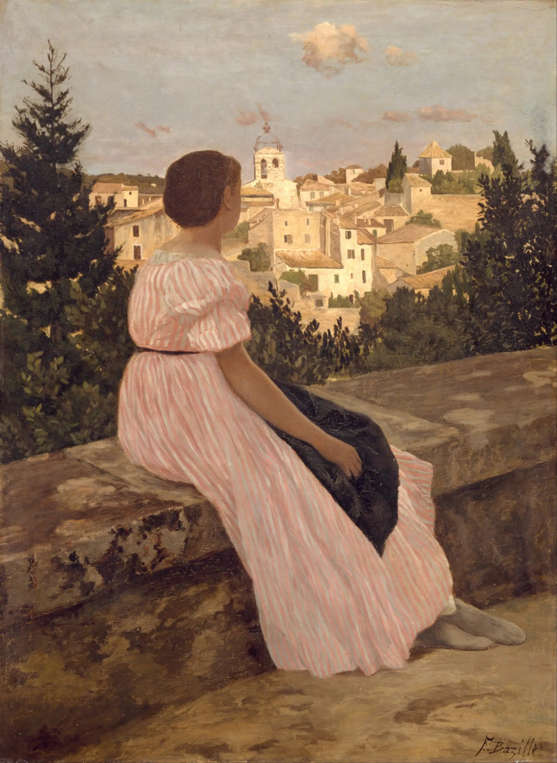 Il Vestito rosa - Frédéric Bazille