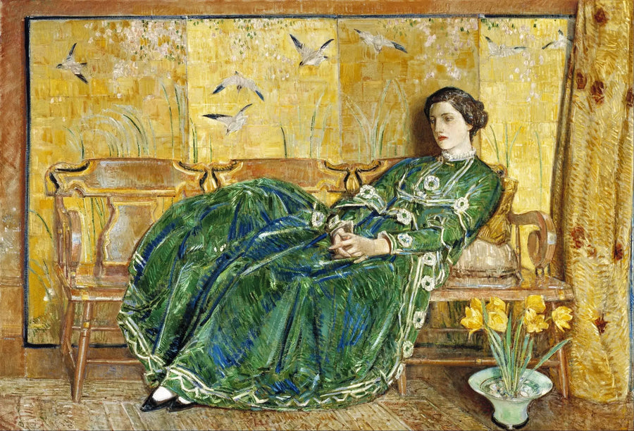 (Il vestito verde) - Childe Hassam