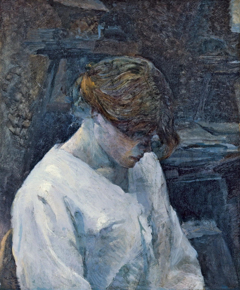 La Rousse con camicetta bianca - Henri de Toulouse-Lautrec