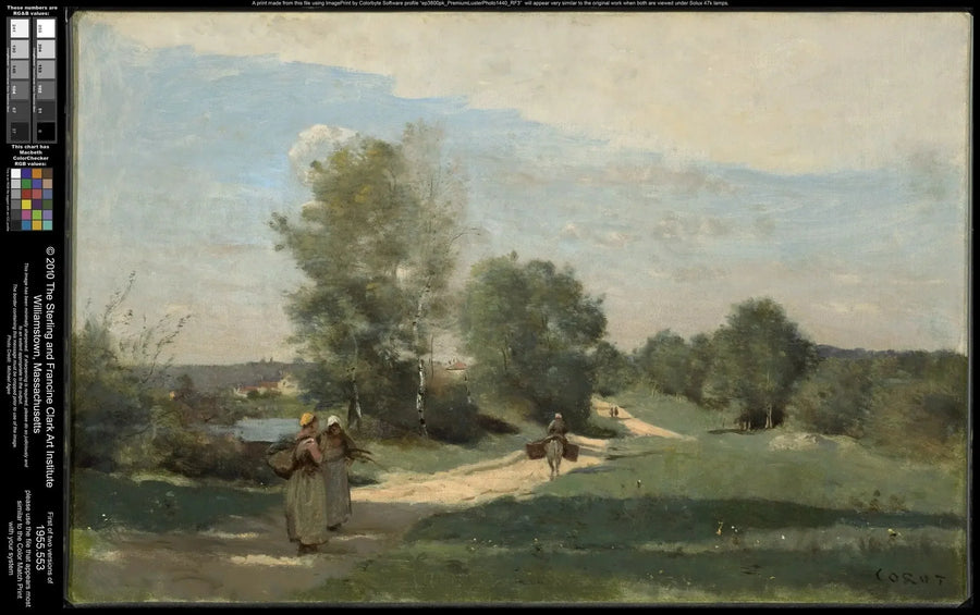 La strada sul bordo dell'acqua - Jean-Baptiste Camille Corot