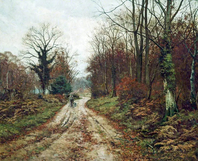 La strada d'autunno (Mitcham Woods, Surrey) - Edward Wilkins Waite