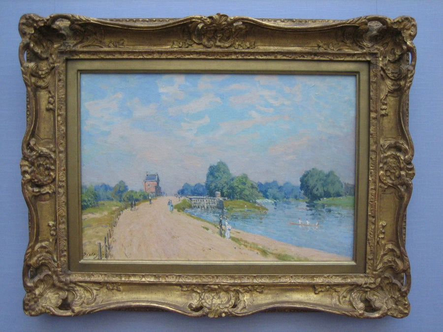 La Strada di Hampton Court a Molesey - Alfred Sisley