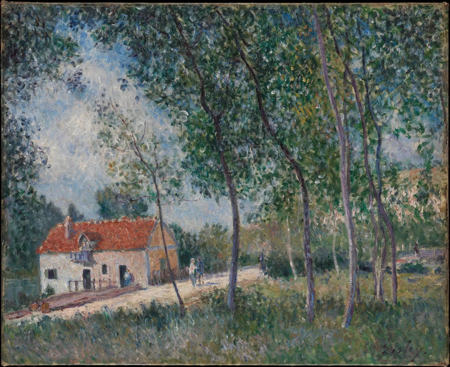 La strada da Moret a Saint-Mammès - Alfred Sisley
