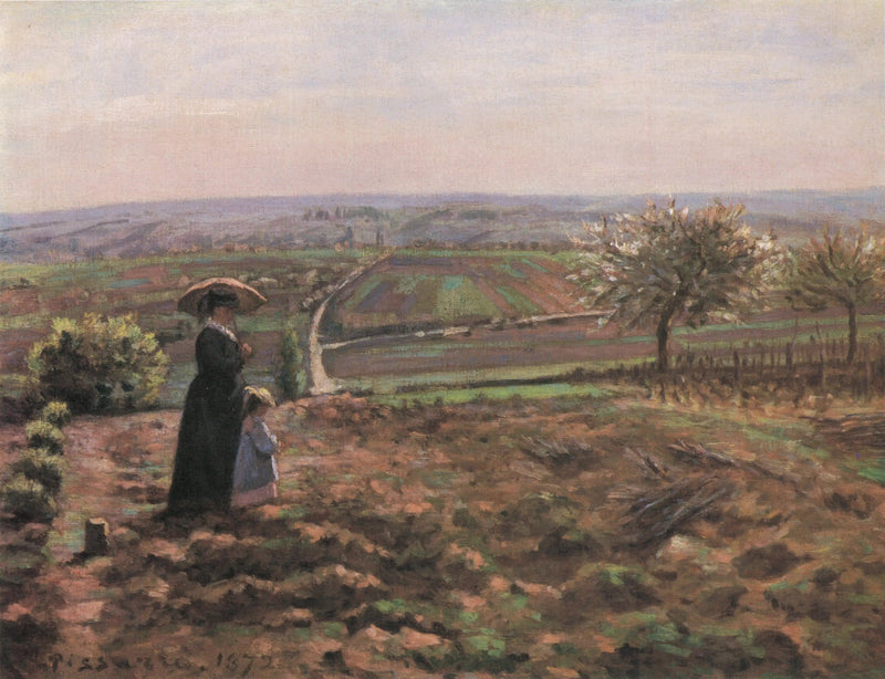 La Strada di Rouen, le alture dell'Hautil, Pontoise - Camille Pissarro