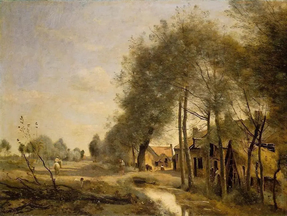 La Route de Sin-le-Noble près de Douai - Jean-Baptiste Camille Corot - Alpha Reproduction