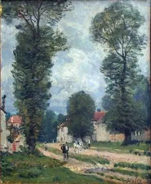 La Strada di Versailles - Alfred Sisley