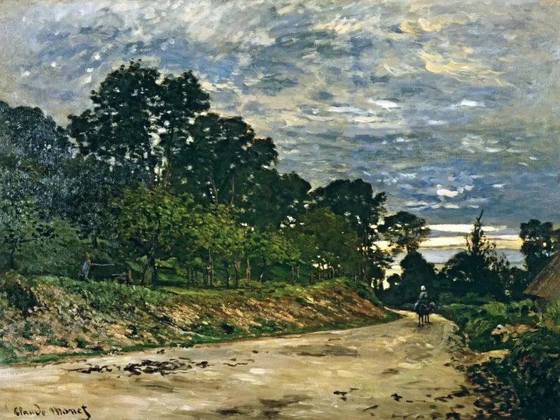 La strada davanti alla fattoria Saint-Siméon - Claude Monet