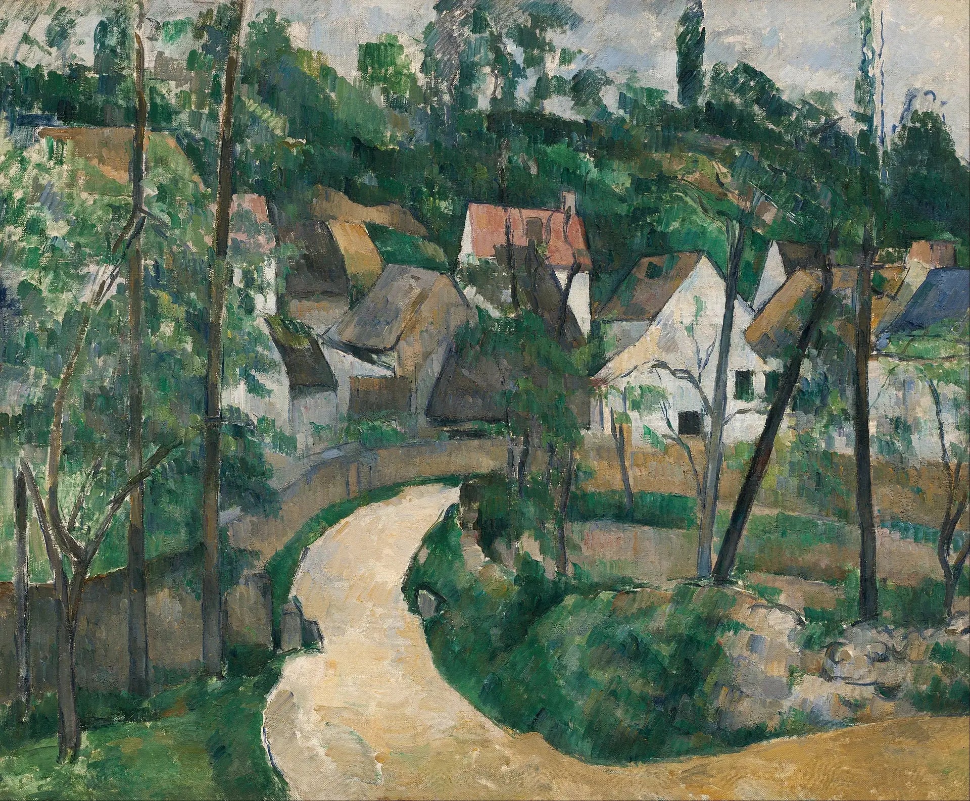 Reproduction du tableau « La Route tournante - Paul Cézanne » par Alpha Reproduction en peinture à l’huile