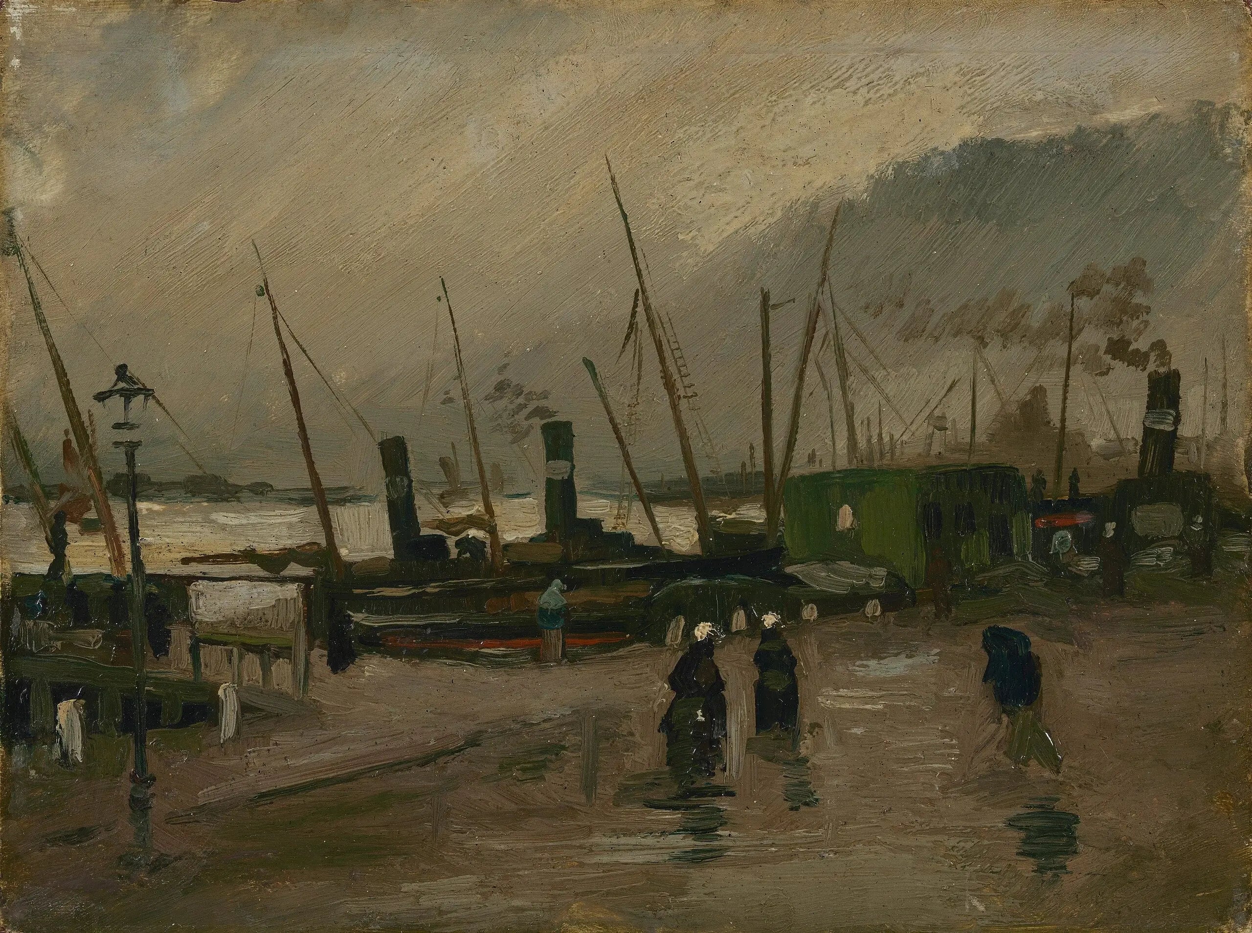 Reproduction du tableau « La Ruijterkade à Amsterdam - Vincent van Gogh » par Alpha Reproduction en peinture à l’huile