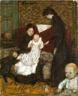 La Sorella dell'artista e i suoi bambini - Pierre Bonnard