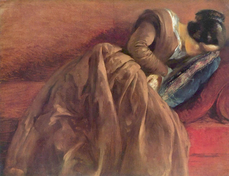 La sorella di Menzel, Emilie, addormentata - Adolph von Menzel