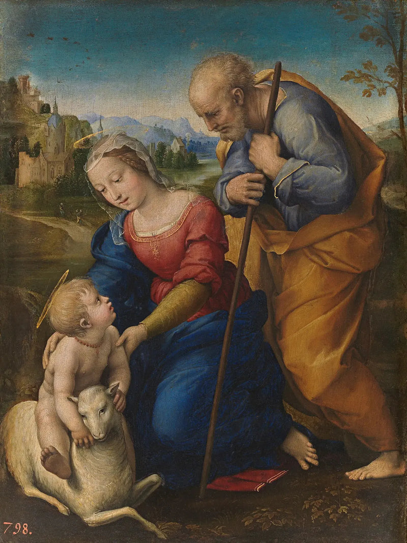 La Sacra Famiglia con l'agnello - Raffaello Sanzio