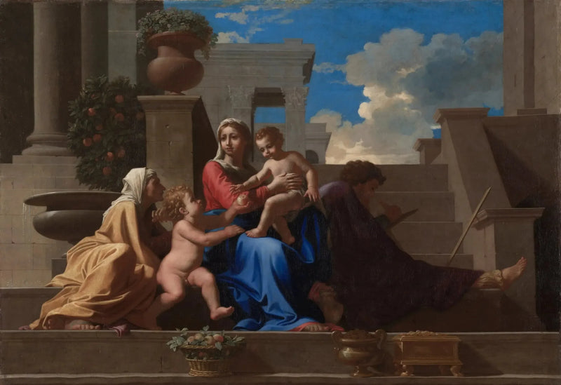 La Sainte Famiglia alla scala - Nicolas Poussin