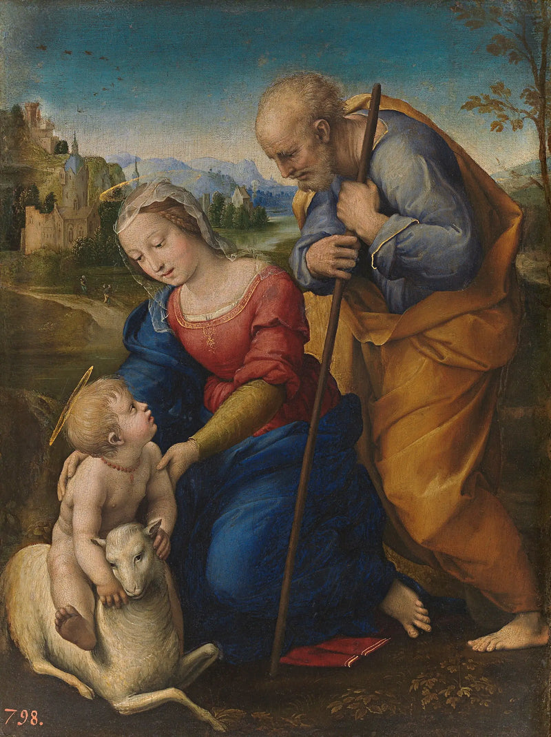 La Sacra Famiglia con l'agnello - Raffaello Sanzio