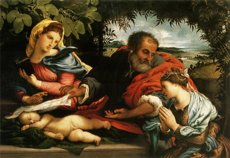 La Sacra Famiglia con Santa Caterina d'Alessandria - Lorenzo Lotto