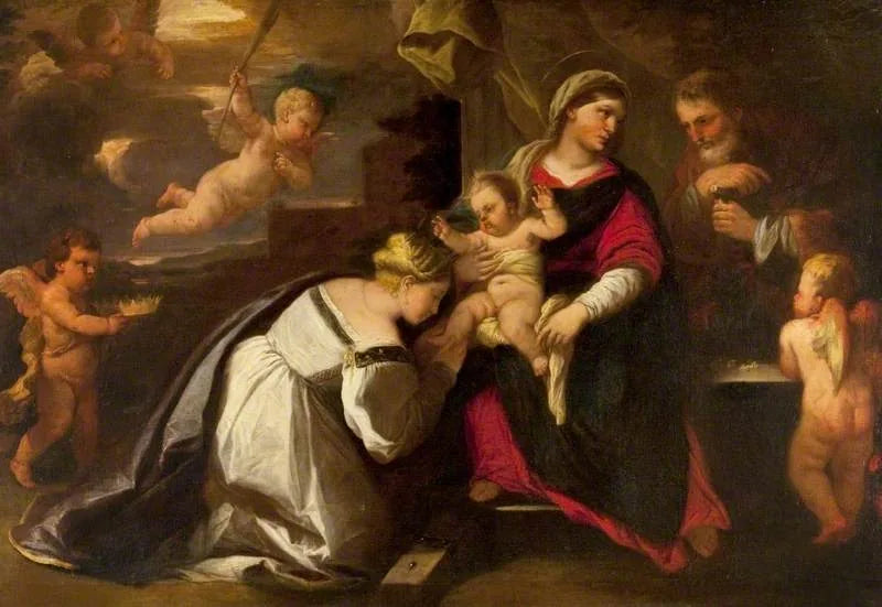 La Sacra Famiglia con Santa Caterina d'Alessandria - Luca Giordano