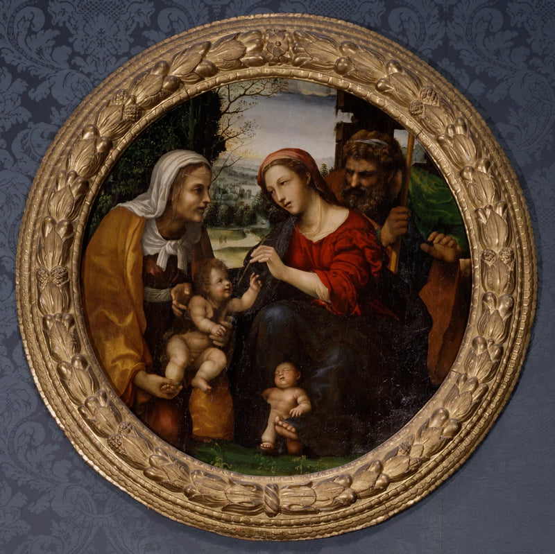 La Santa Famiglia con santa Elisabetta e il piccolo san Giovanni Battista - Il Sodoma (Giovanni Antonio Bazzi)