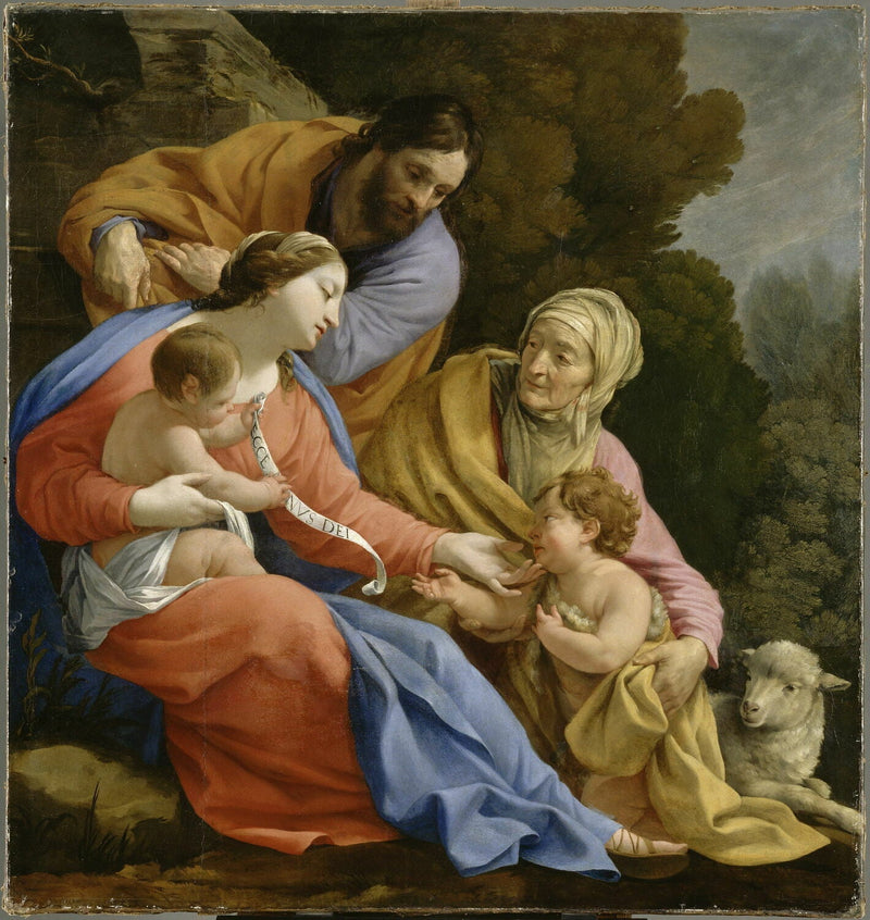 La Sacra Famiglia con santa Elisabetta e il piccolo san Giovanni - Simon Vouet