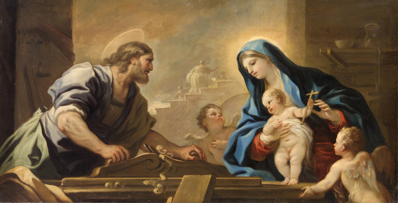 La Sacra Famiglia con Giuseppe al banco del falegname - Luca Giordano
