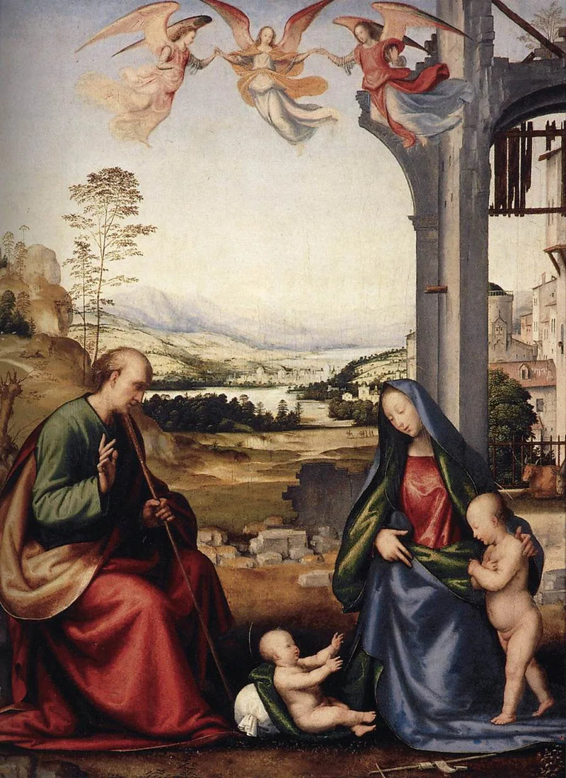 La Santa Famiglia con il bambino san Giovanni Battista