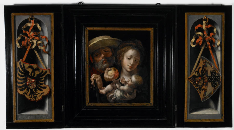 La Sainte Famille avec les armoiries de Charles... - Jan Gossaert image 1 copie peinte à la main à l’huile