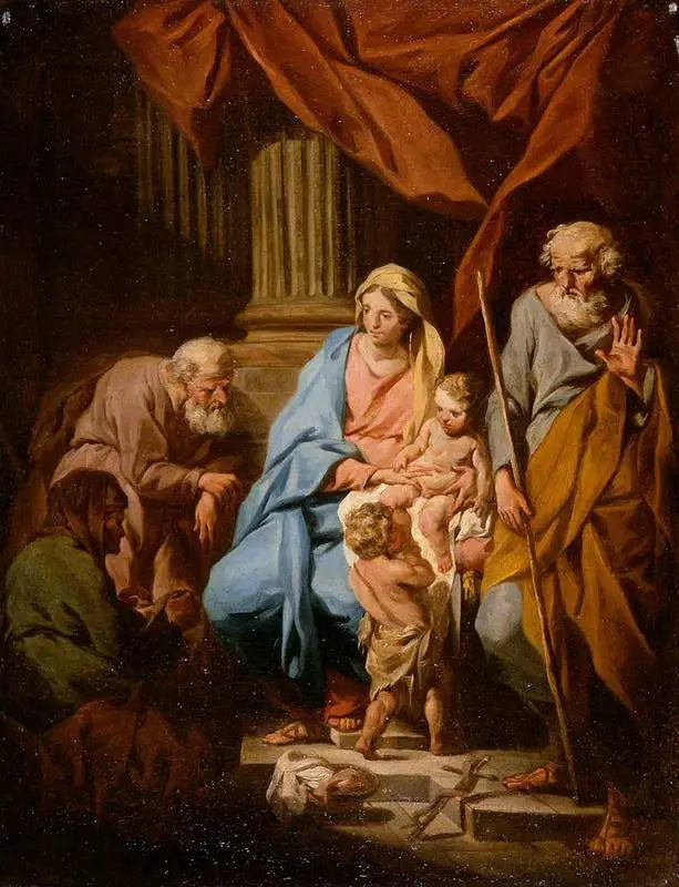 La Sacra Famiglia con i santi Elisabetta e Zaccaria e il giovane san Giovanni - Pierre Subleyras
