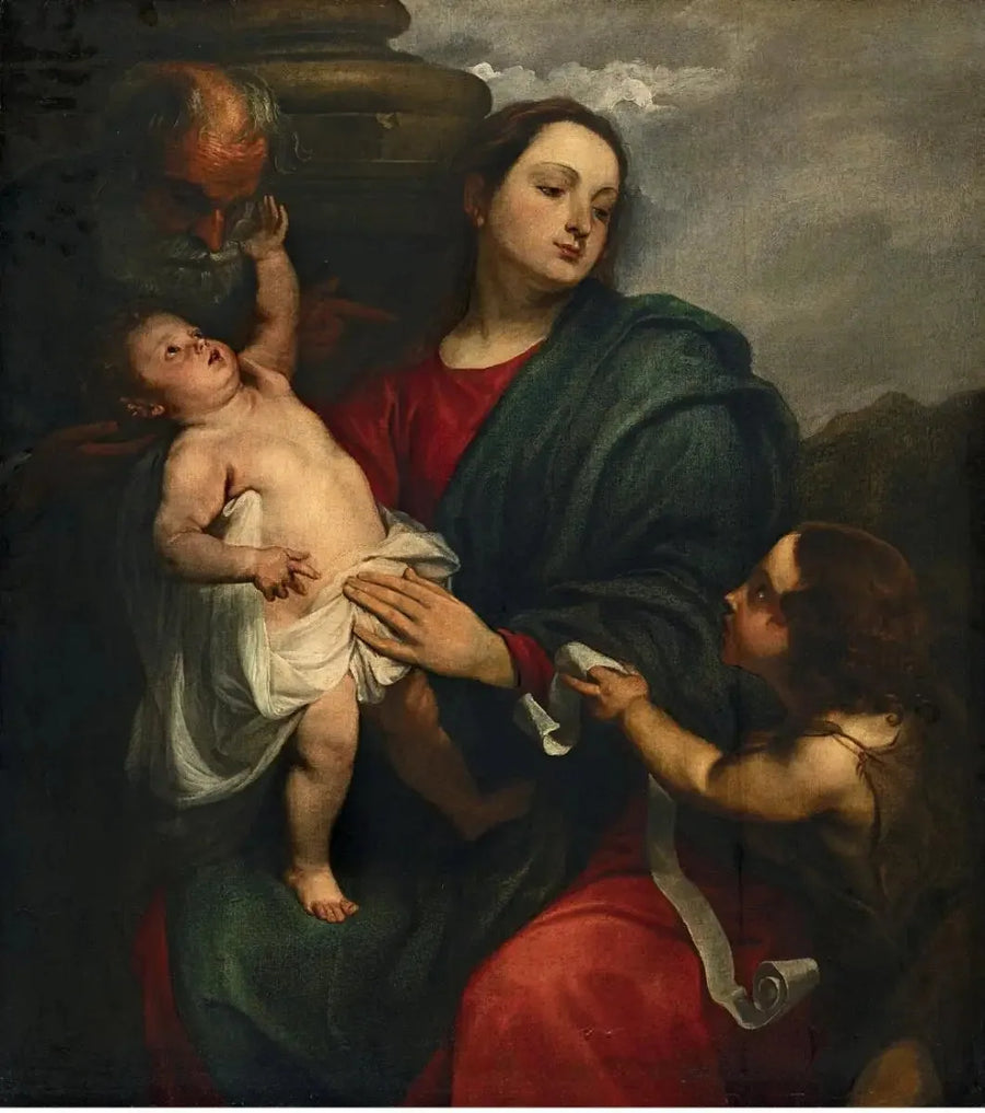 La Santa Famiglia con san Giovanni Battista bambino - Antoine van Dyck