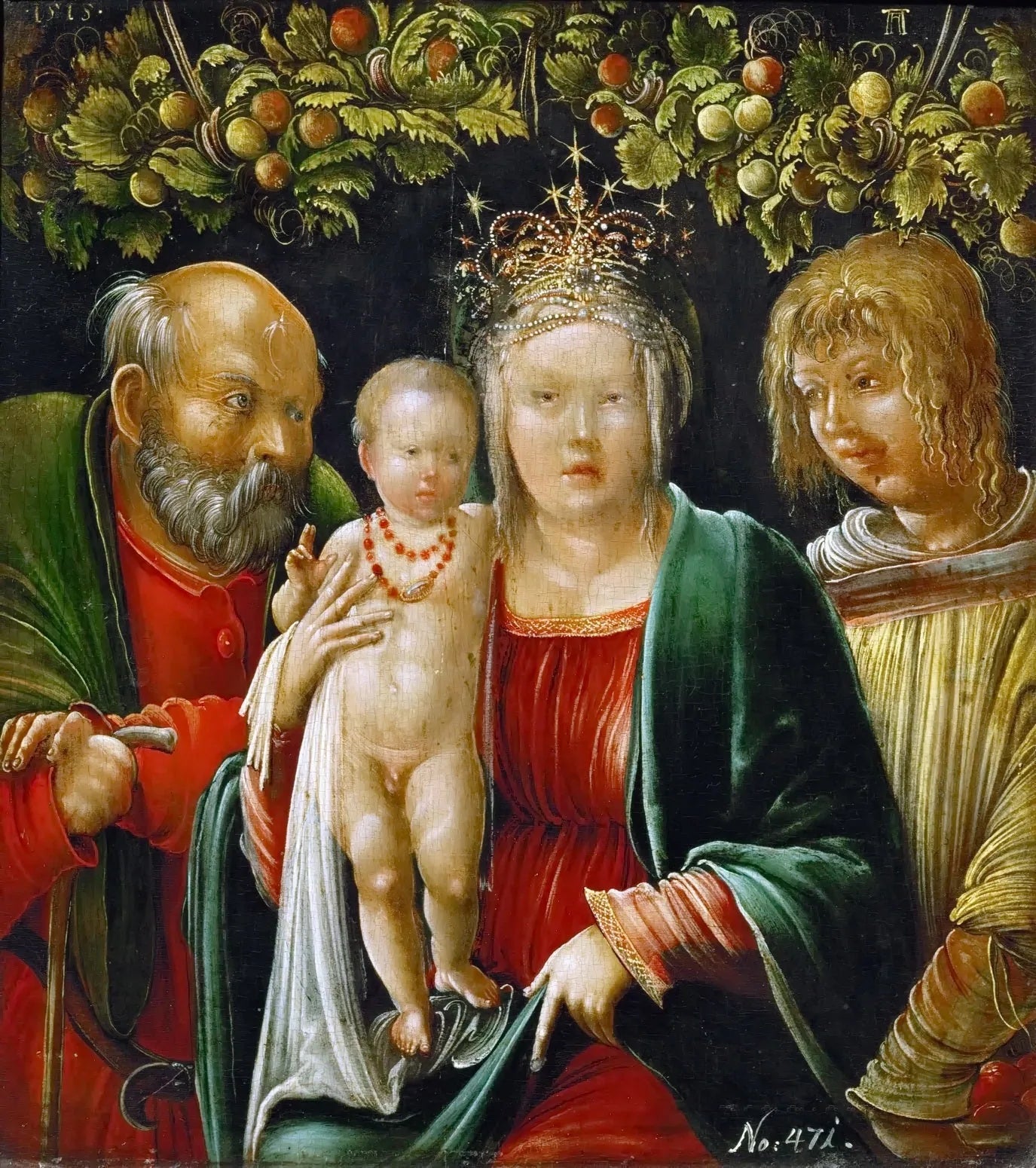 La Sainte Famille avec un ange - Albrecht Altdorfer image 1 tableau peint à l’huile sur toile