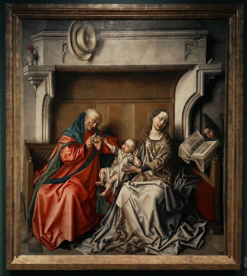 La Sacra Famiglia davanti a una camino - Barthelemy d'Eyck