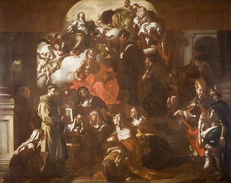 La Santa Trinità con la Vergine e i Santi - Francesco Solimena