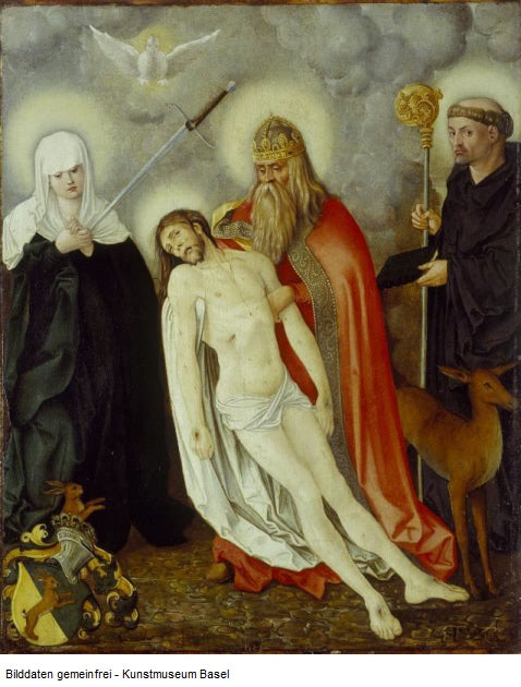 La santa trinità tra la Vergine di dolore e san Gilio - Hans Baldung Grien