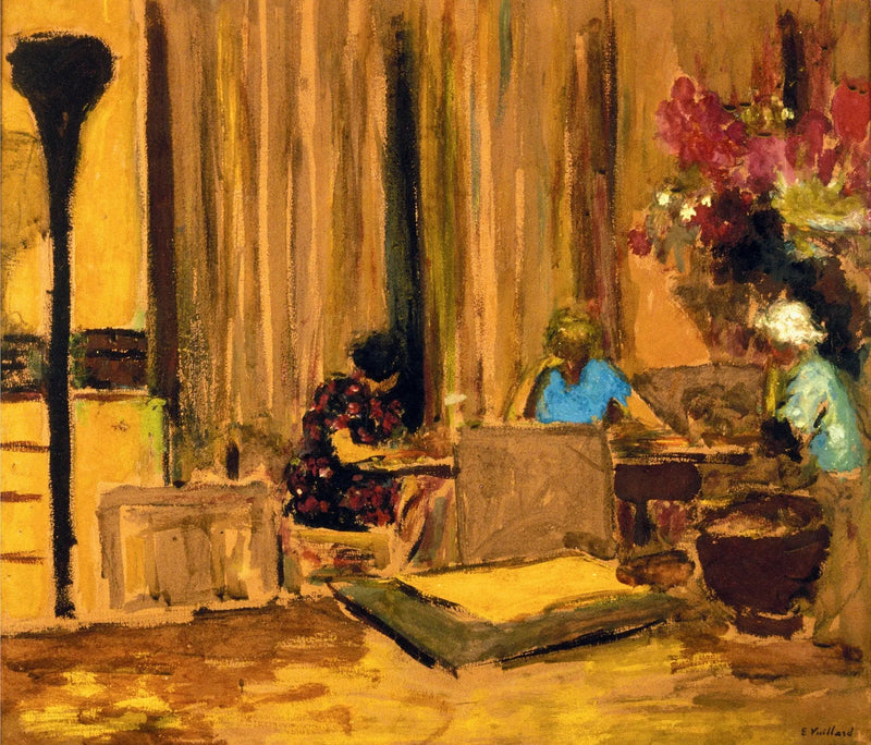 La sala da biliardo del castello di Clayes - Édouard Vuillard